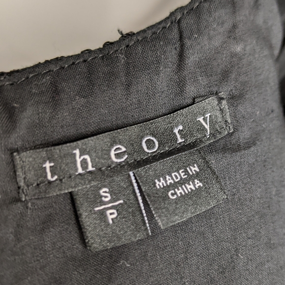 THEORY Yuranda Black Eyelet Tank Sz S - Picture 11 of 11